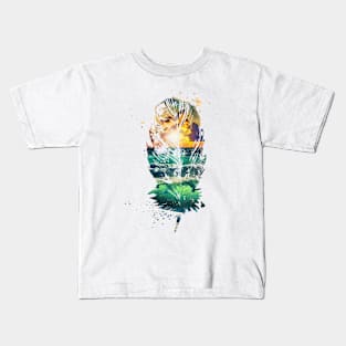 Sunset Beach Feather Kids T-Shirt